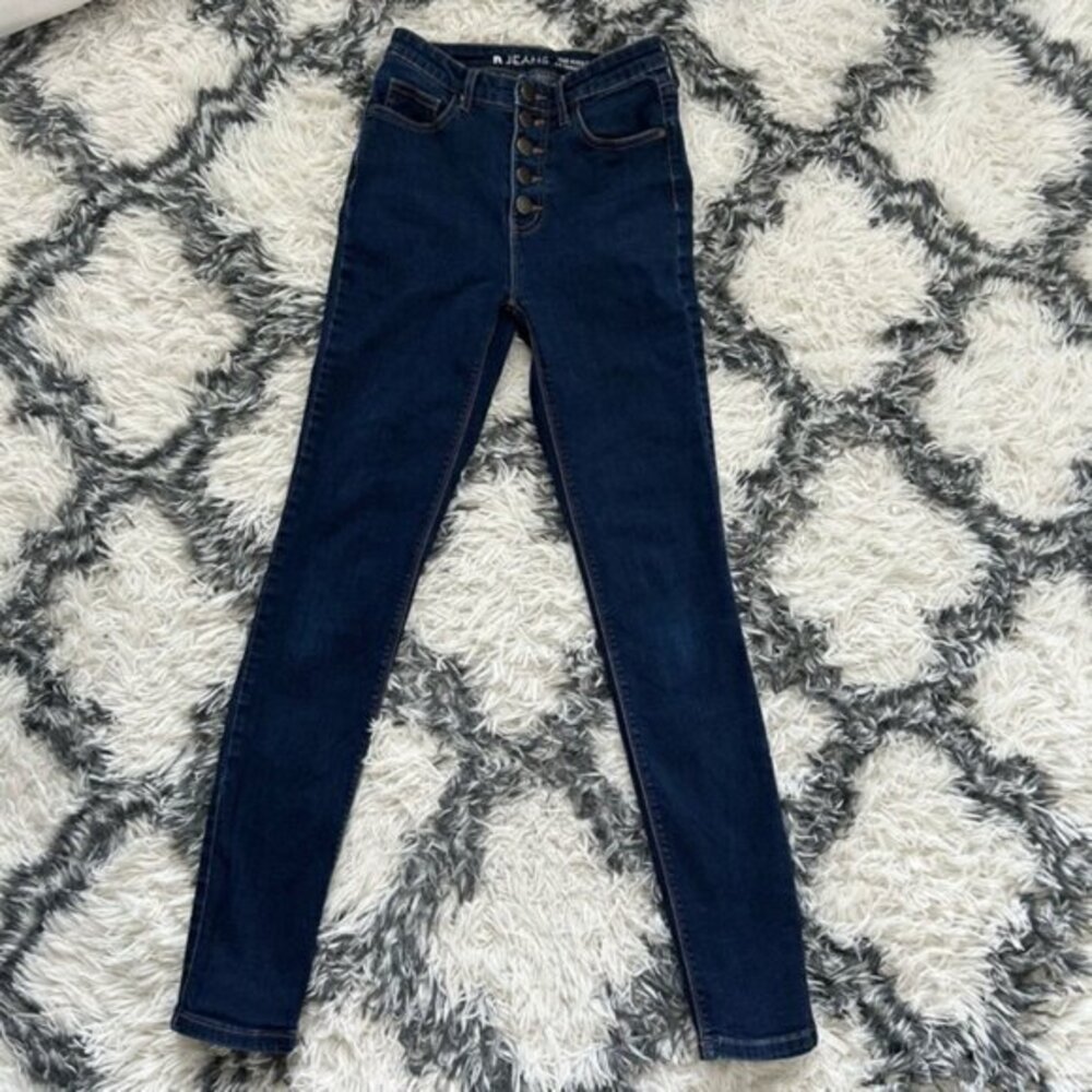 R Jeans High Rise Button Fly Jeans
